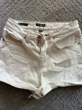 wild fable off-white high-rise denim shorts